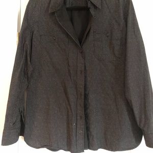 Lauren Button-down Cotton Blouse. Two buttoned breast pockets.
